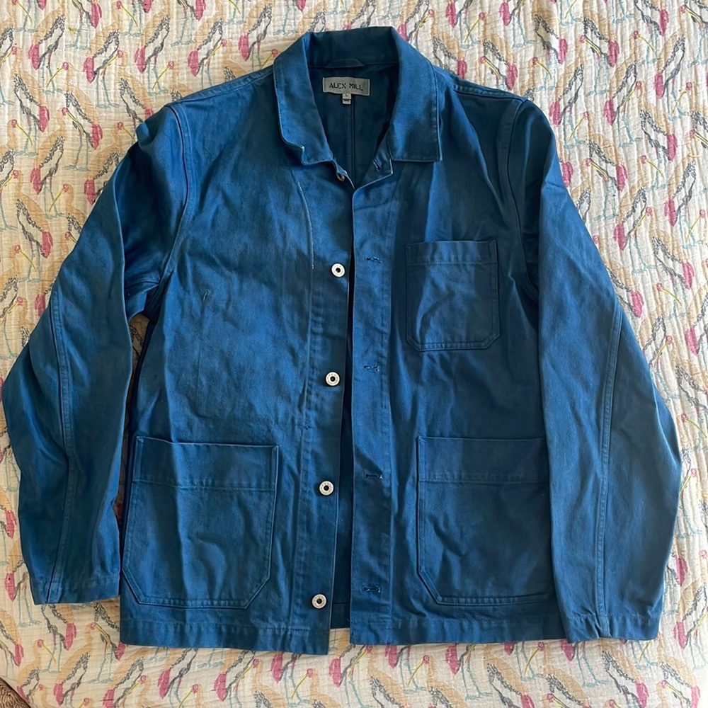 Alex Mill blue canvas over shirt / light jacket